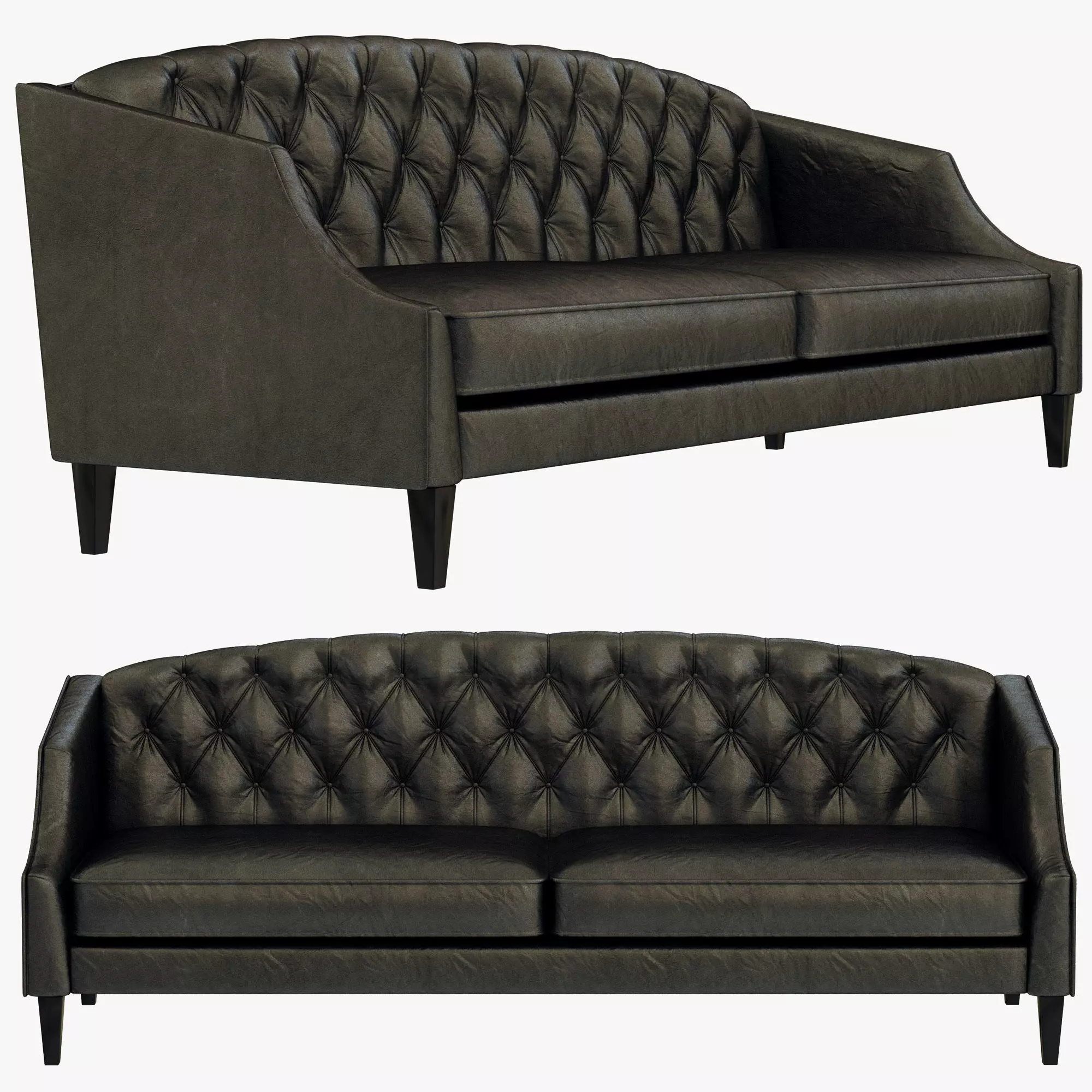 Dantone Home Darem leather Sofa 3D model_0