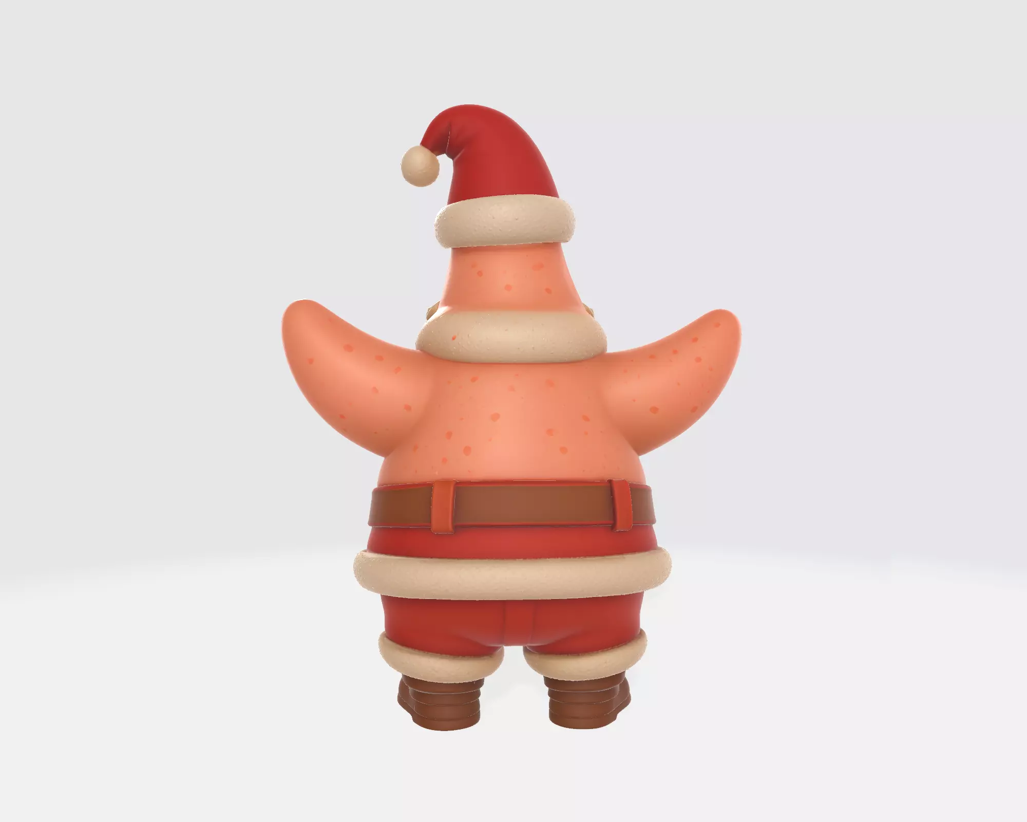 Patrick Star Santa Funny Christmas Patrick Figurine 3D print model_7