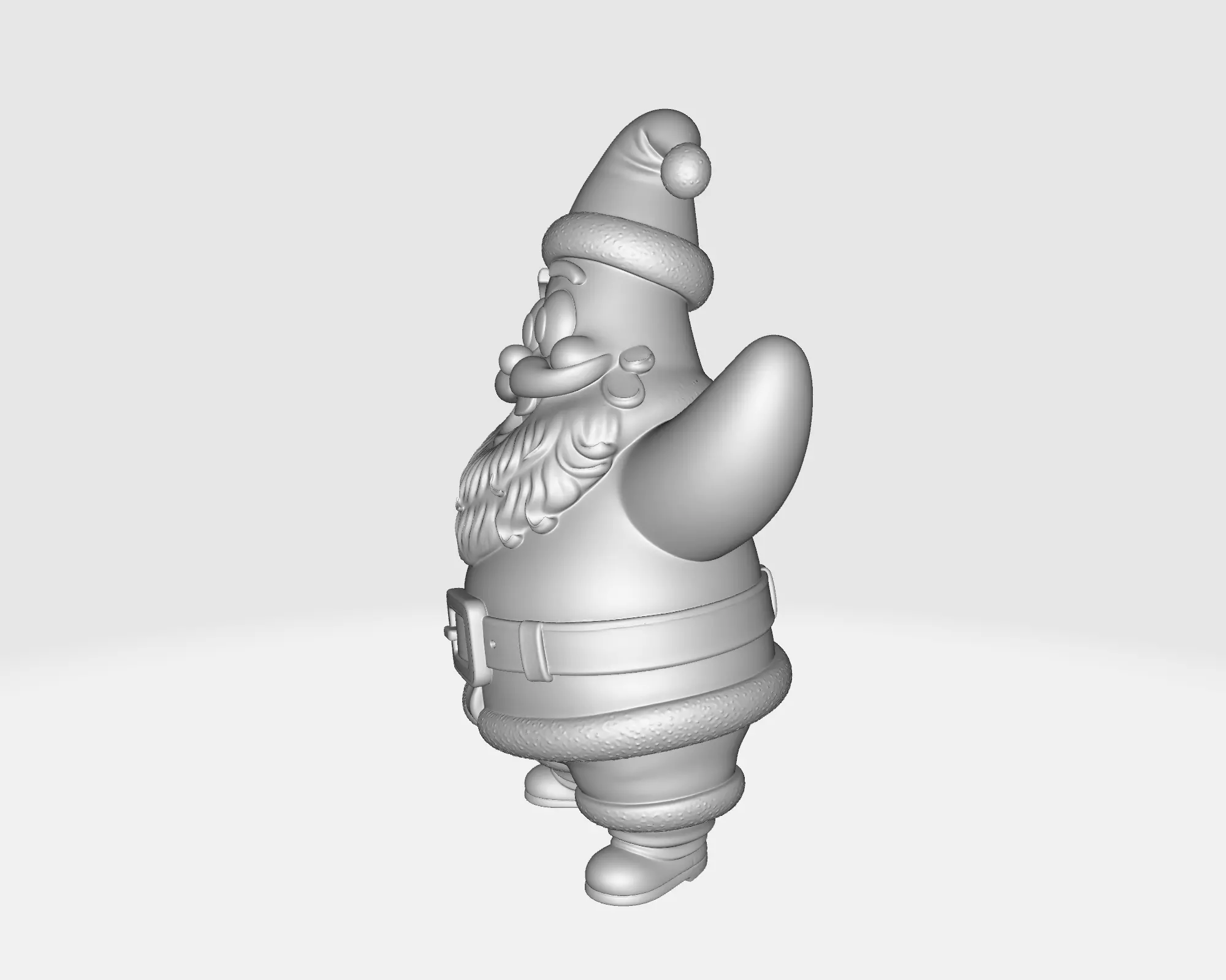 Patrick Star Santa Funny Christmas Patrick Figurine 3D print model_3