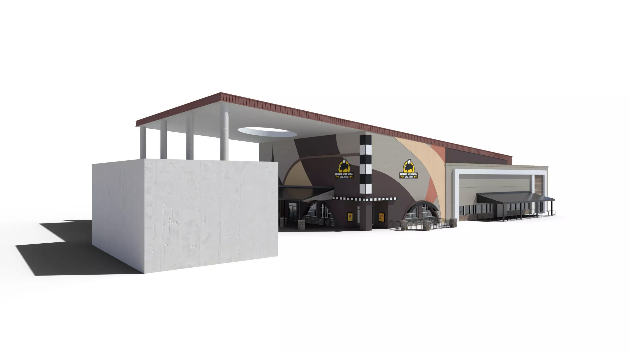Buffalo Wild Wings Bar and Grill 3D model_0