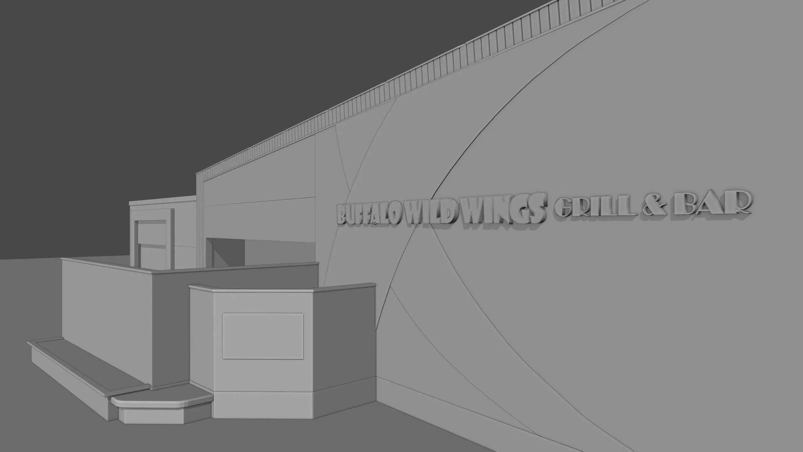 Buffalo Wild Wings Bar and Grill 3D model_7