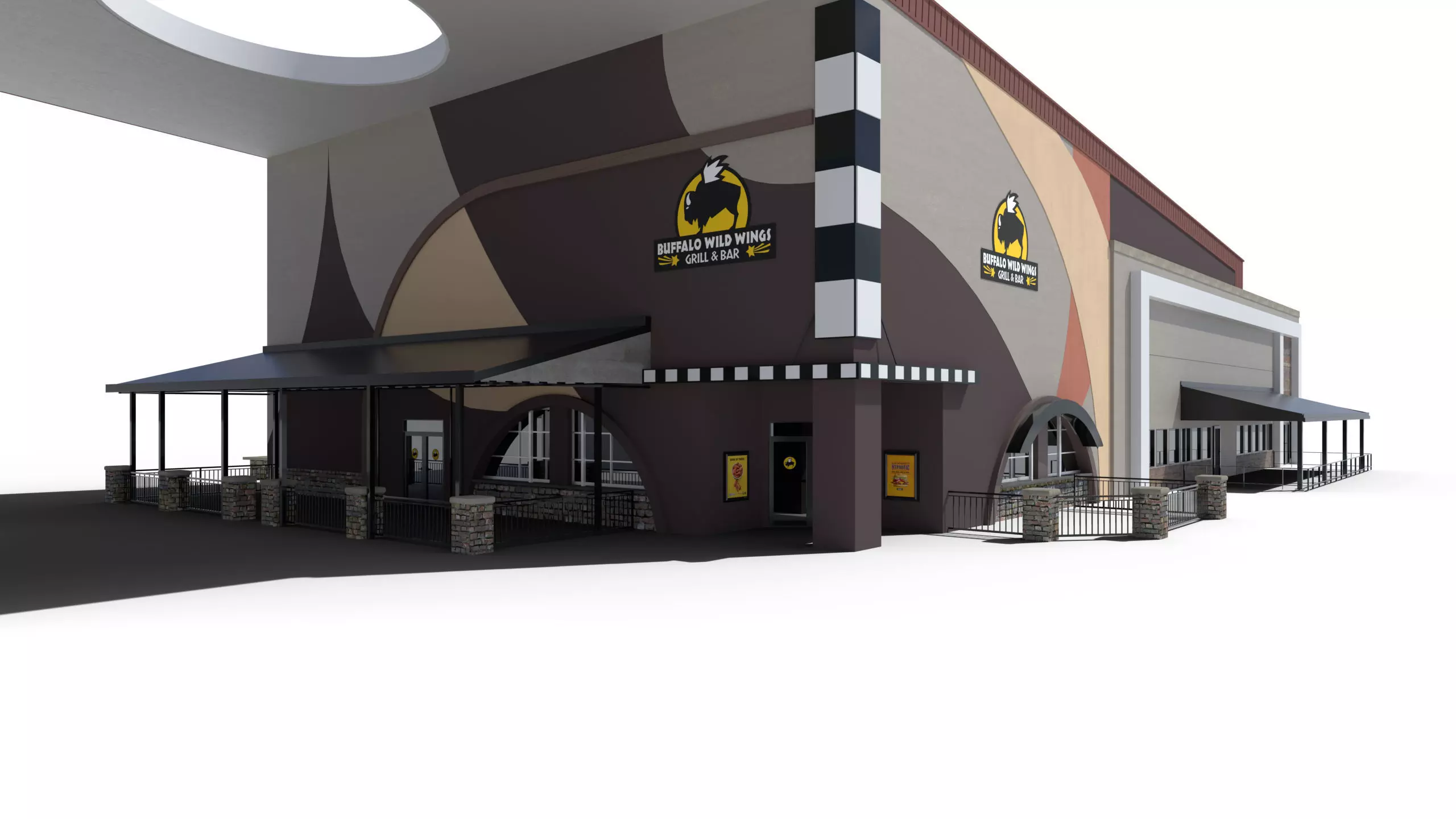 Buffalo Wild Wings Bar and Grill 3D model_2