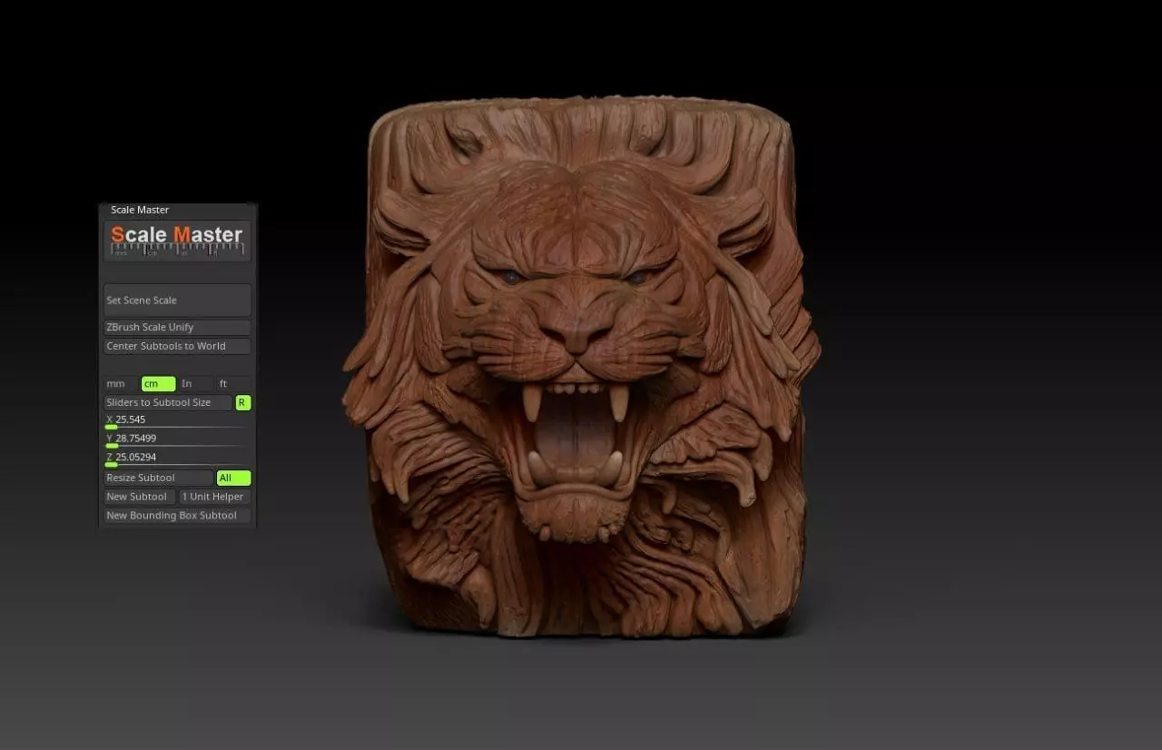  Wood Carving Tiger Statue Pack  M74 3D print model_3