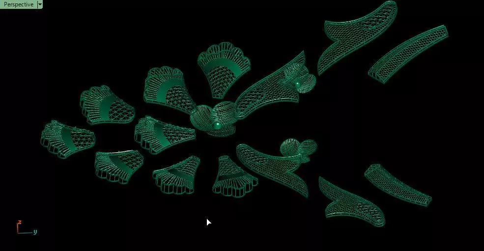 17pieces chest pendant 3D print model_3