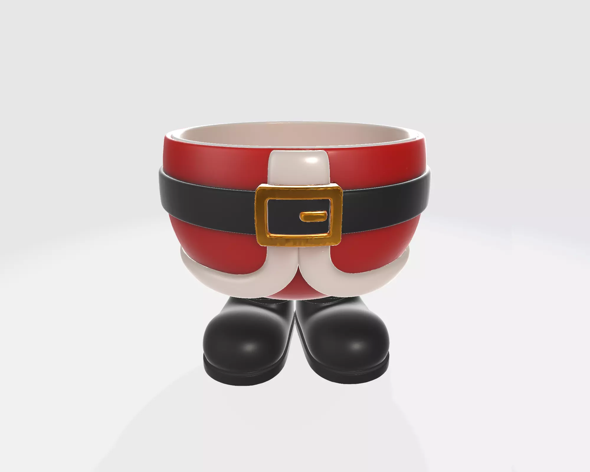 Santa Pants Planter Pot Festive Christmas Holiday Decor 3D print model_5