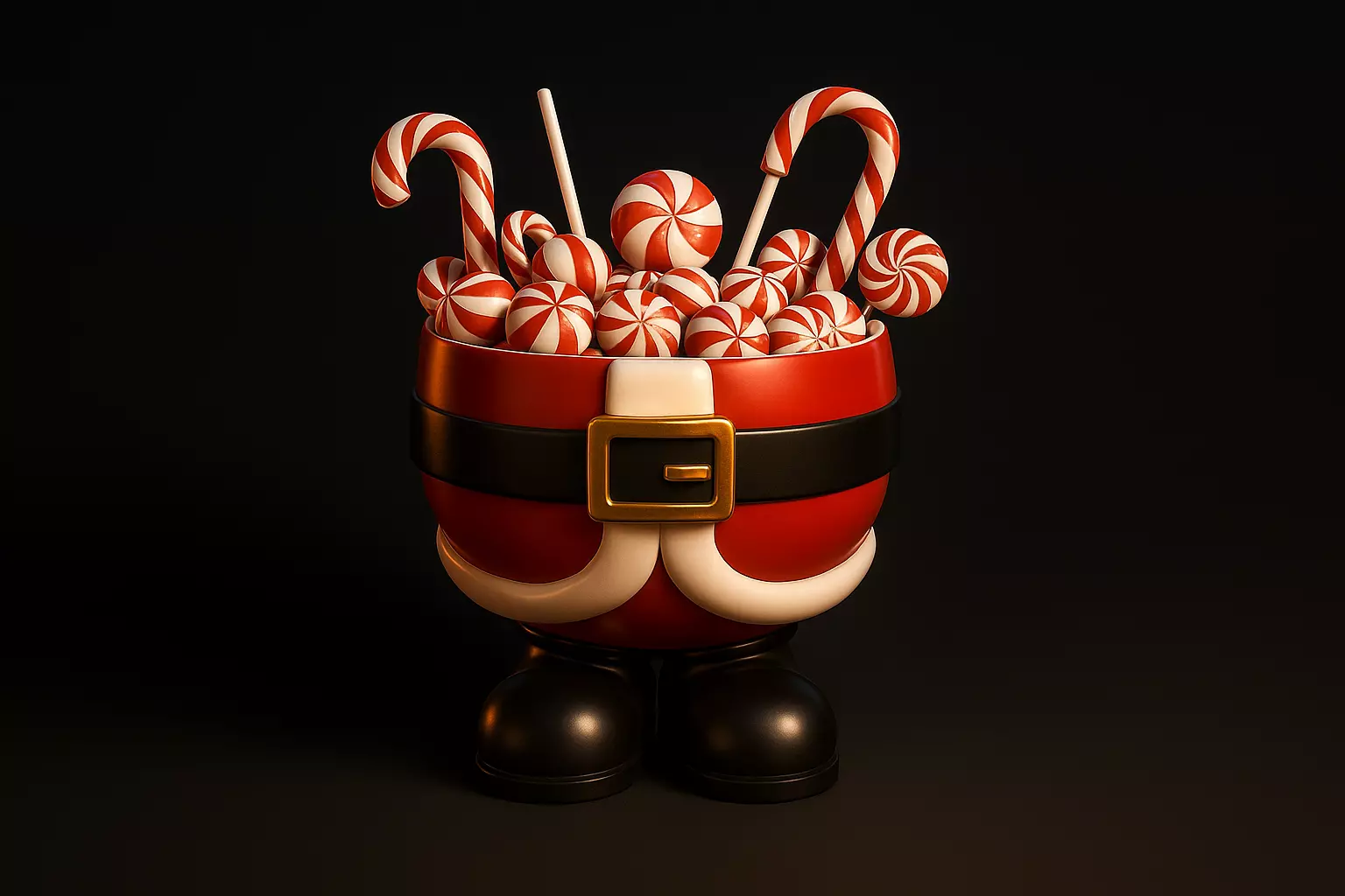 Santa Pants Planter Pot Festive Christmas Holiday Decor 3D print model_0