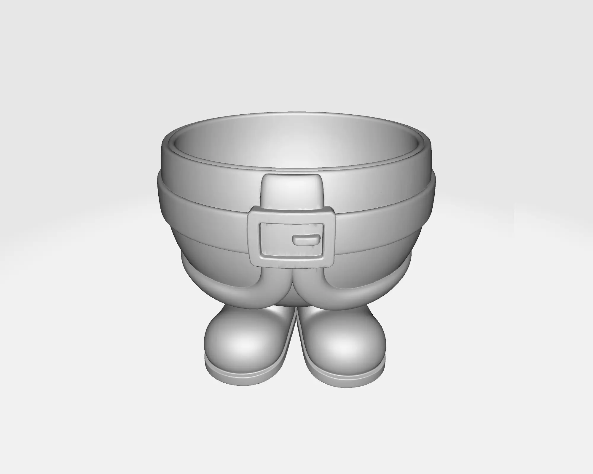 Santa Pants Planter Pot Festive Christmas Holiday Decor 3D print model_1