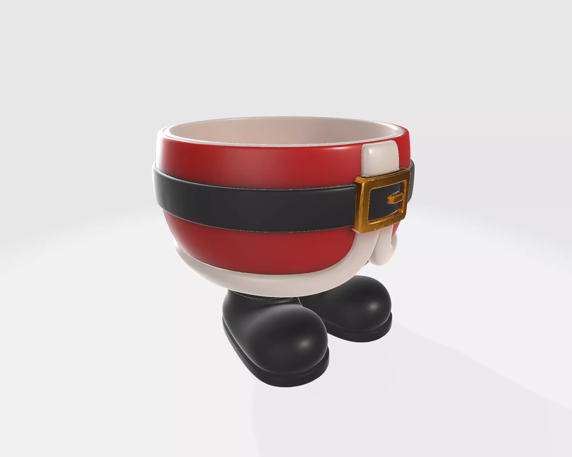 Santa Pants Planter Pot Festive Christmas Holiday Decor 3D print model_8