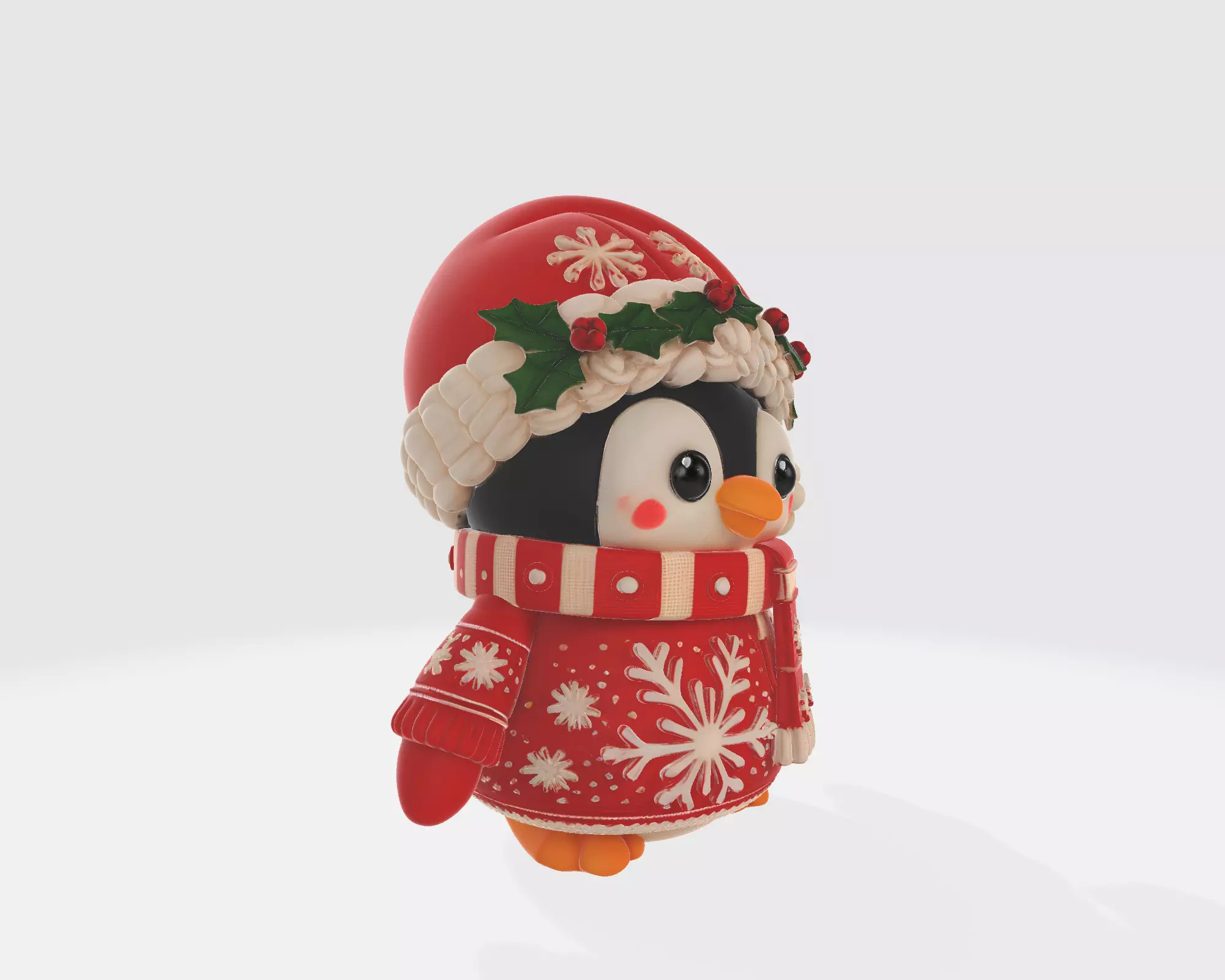 Adorable Christmas Penguin Figurine 3D print model_7