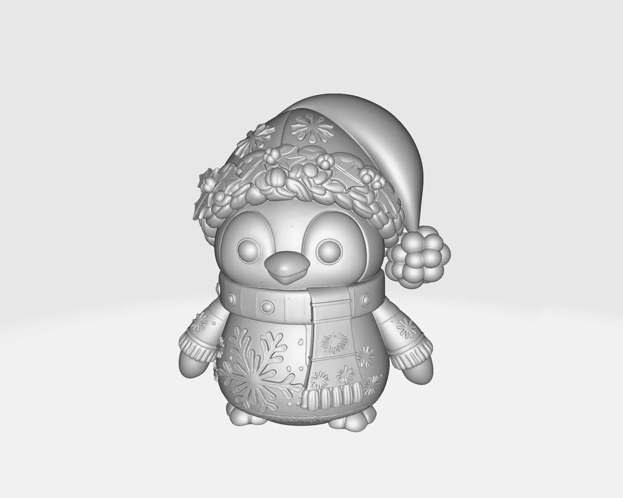 Adorable Christmas Penguin Figurine 3D print model_1