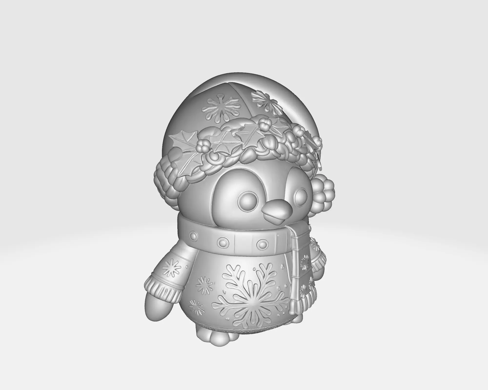 Adorable Christmas Penguin Figurine 3D print model_3