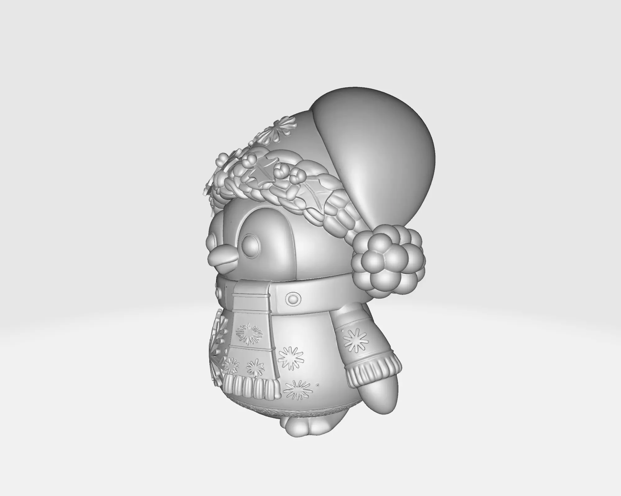Adorable Christmas Penguin Figurine 3D print model_2