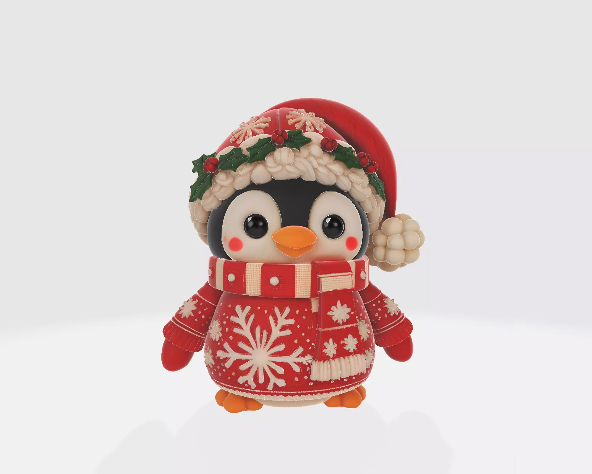 Adorable Christmas Penguin Figurine 3D print model_5