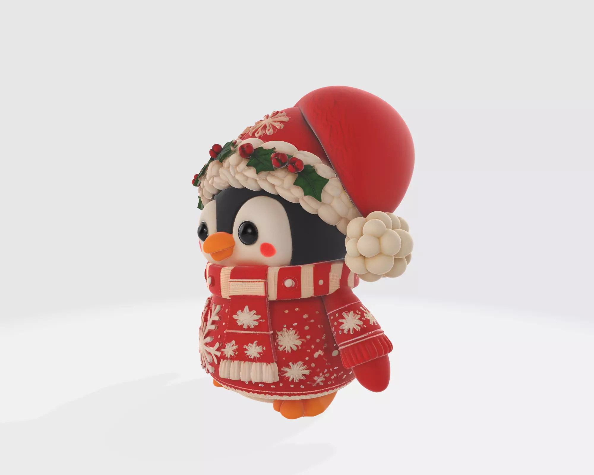 Adorable Christmas Penguin Figurine 3D print model_6