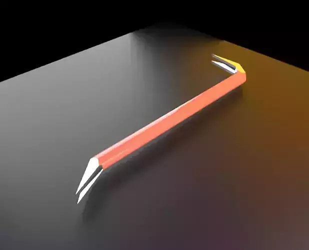 Low Poly Crowbar Low-poly 3D model