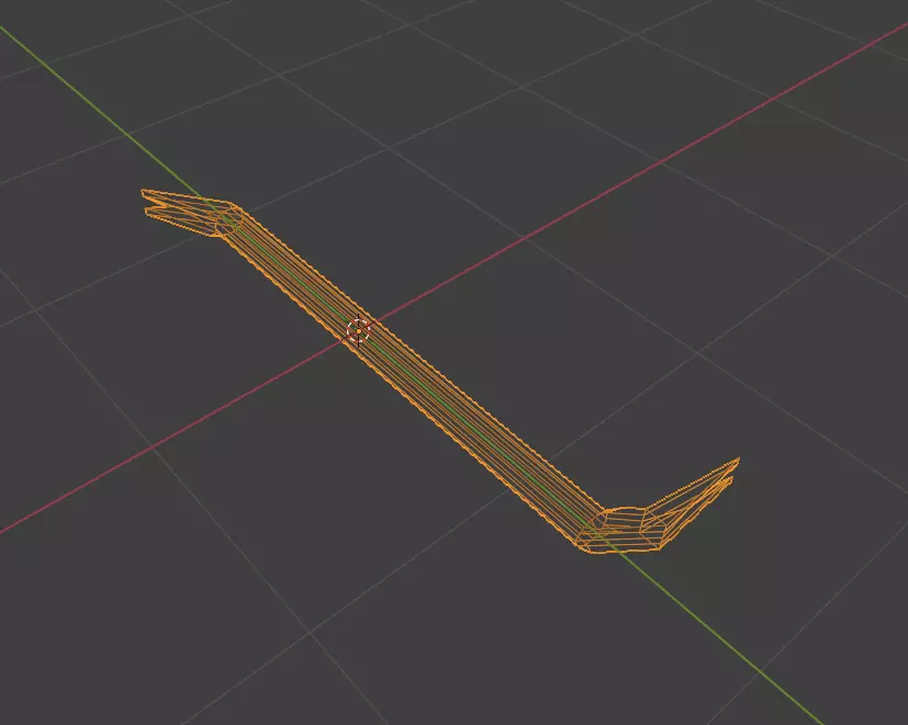 Low Poly Crowbar Low-poly 3D model_8