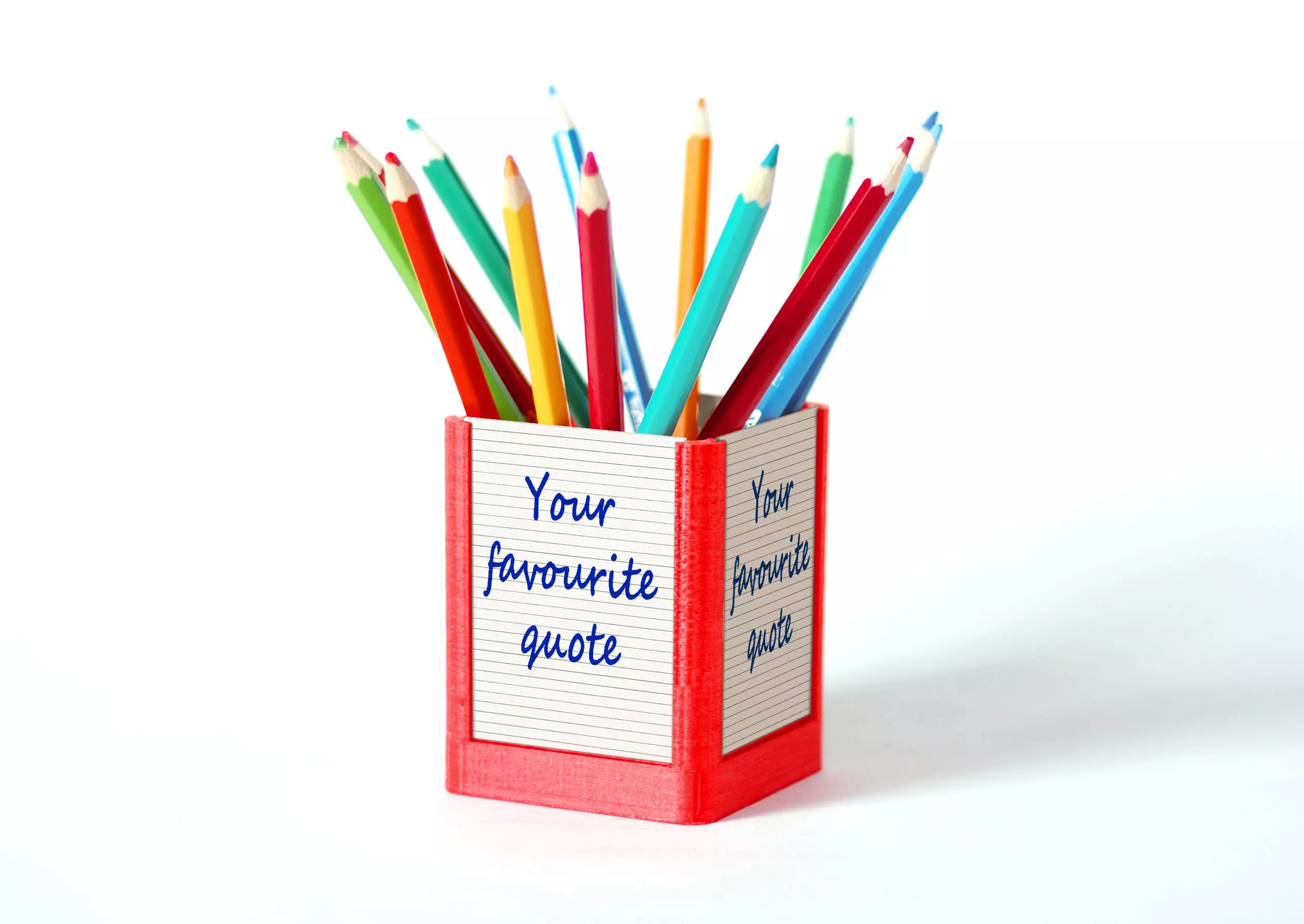 Your Favourite Quote Desktop Organizer Free 3D print model