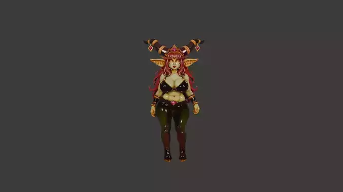 Witch Orc  Dark Fantasy 3D Character Model  3D model