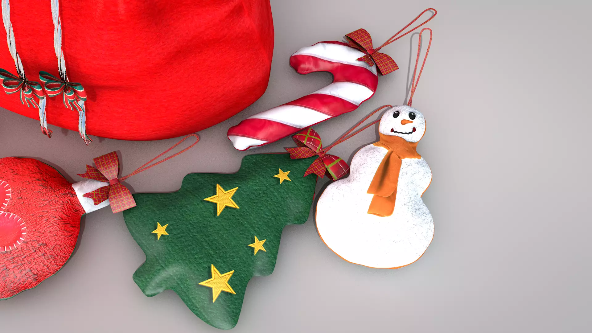 Christmas Felt Decoration Bag 3D Model 3D model_15