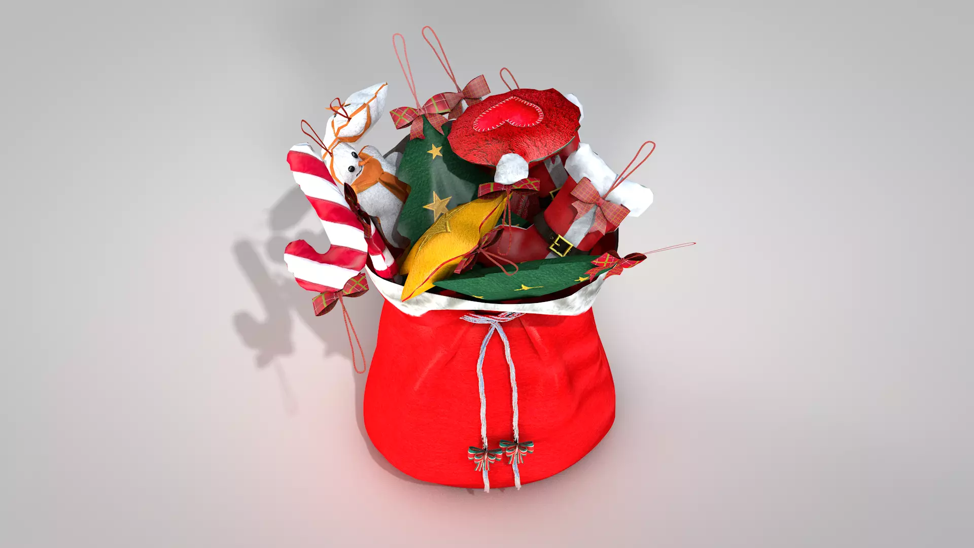 Christmas Felt Decoration Bag 3D Model 3D model_13