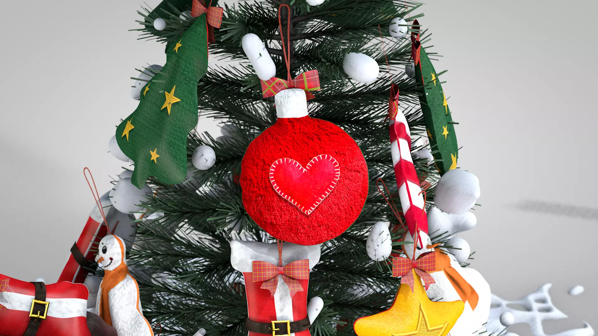 Christmas Felt Decoration Bag 3D Model 3D model_2