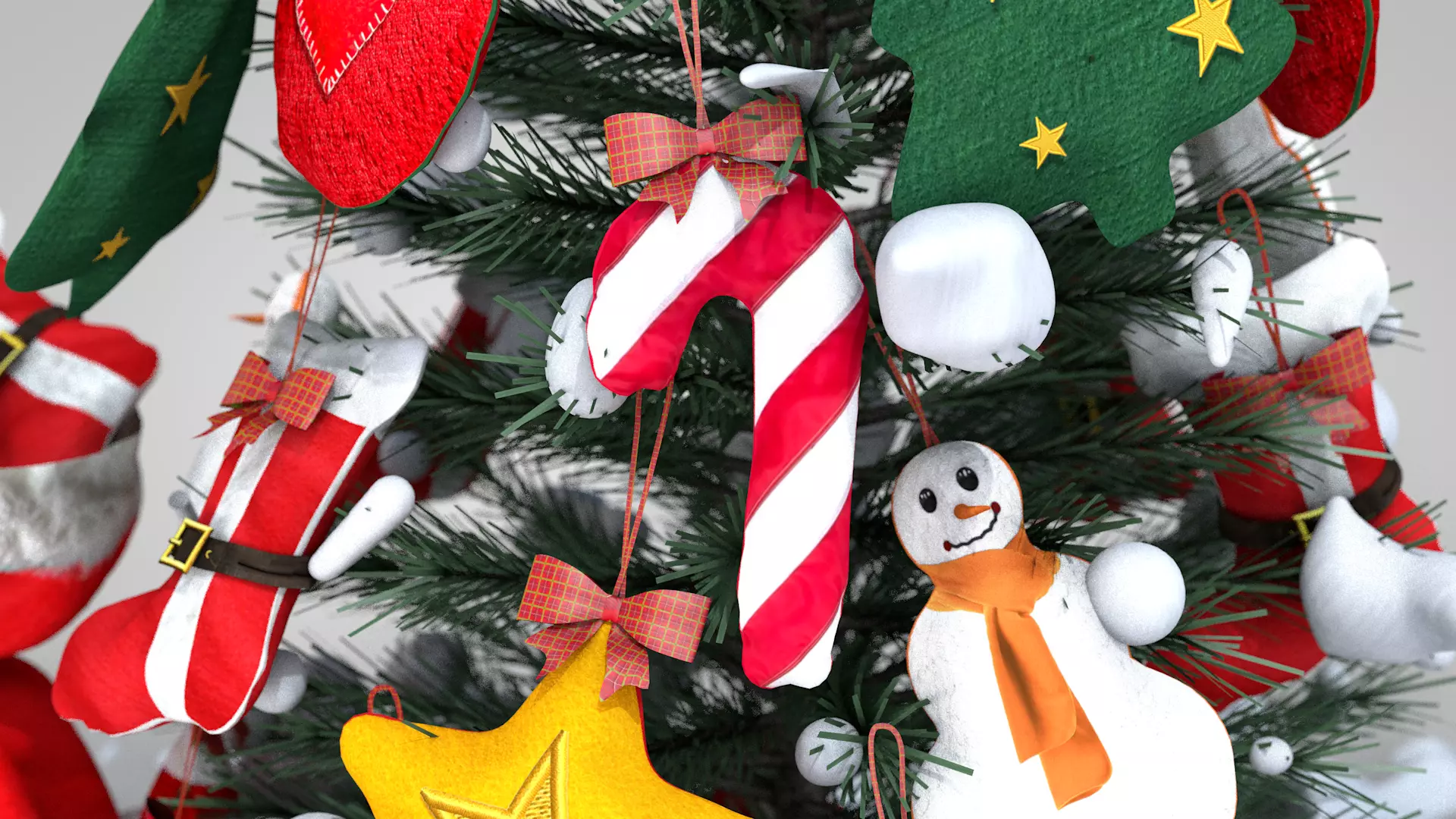 Christmas Felt Decoration Bag 3D Model 3D model_5