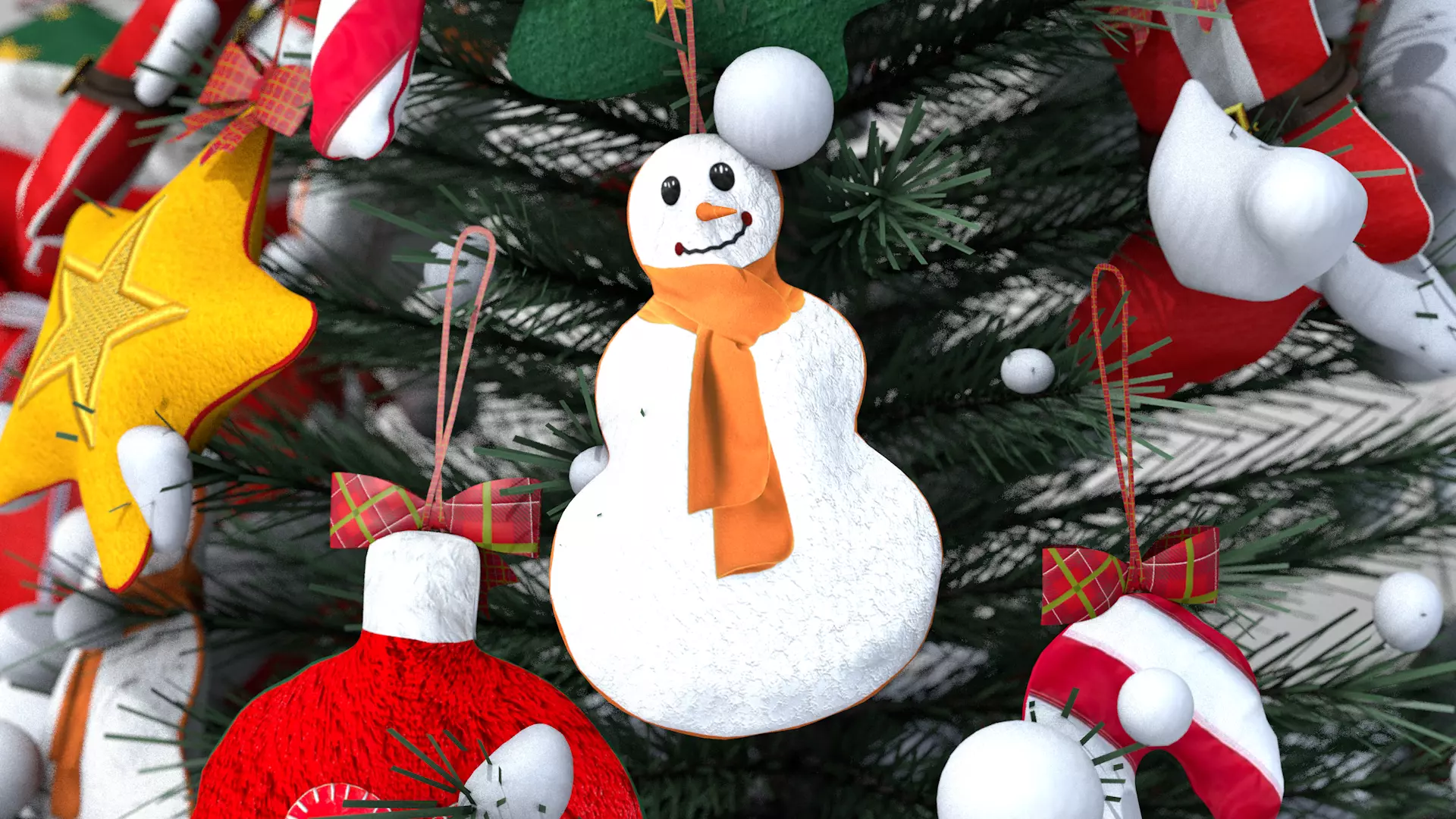 Christmas Felt Decoration Bag 3D Model 3D model_6