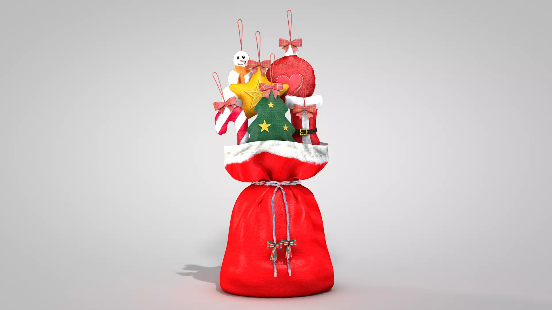 Christmas Felt Decoration Bag 3D Model 3D model_11