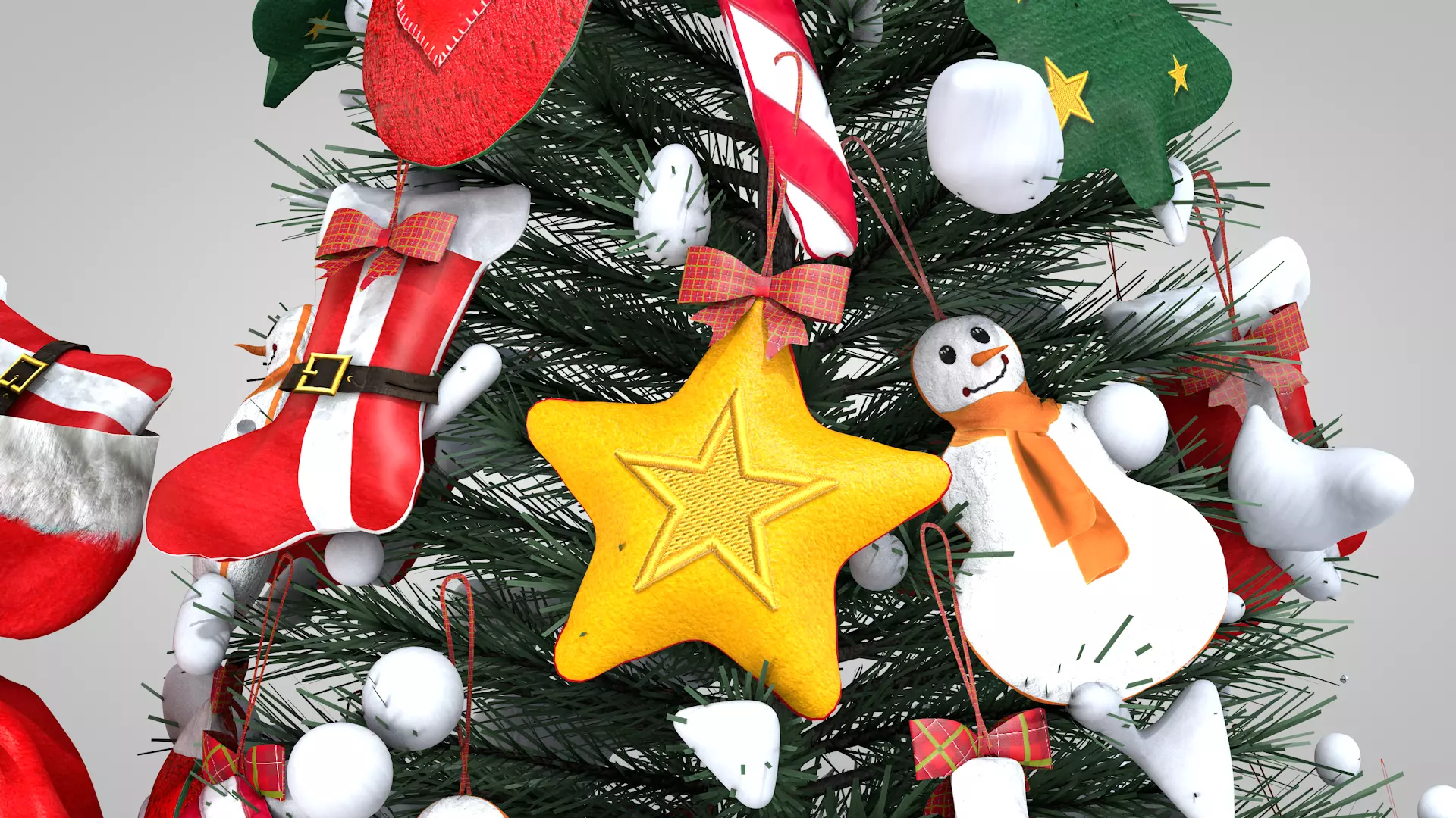 Christmas Felt Decoration Bag 3D Model 3D model_1