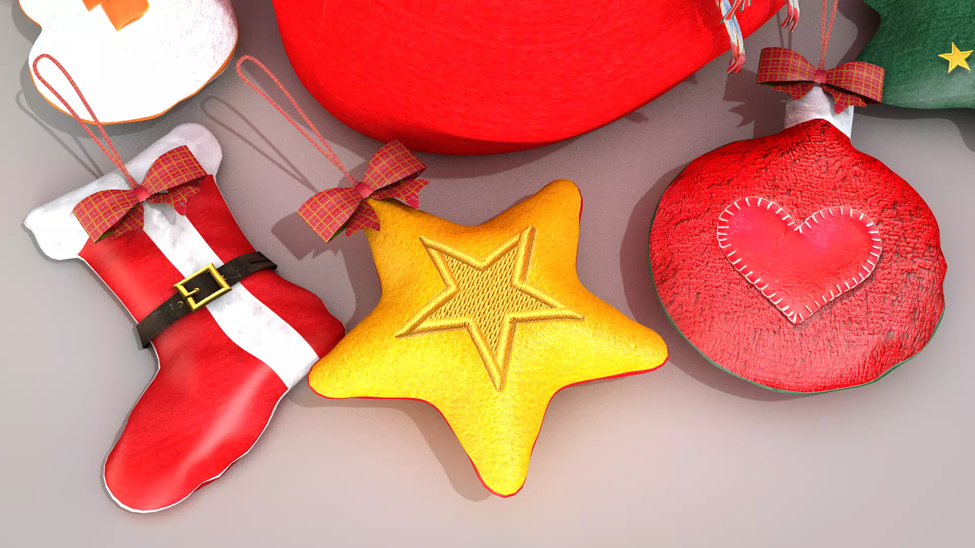 Christmas Felt Decoration Bag 3D Model 3D model_14