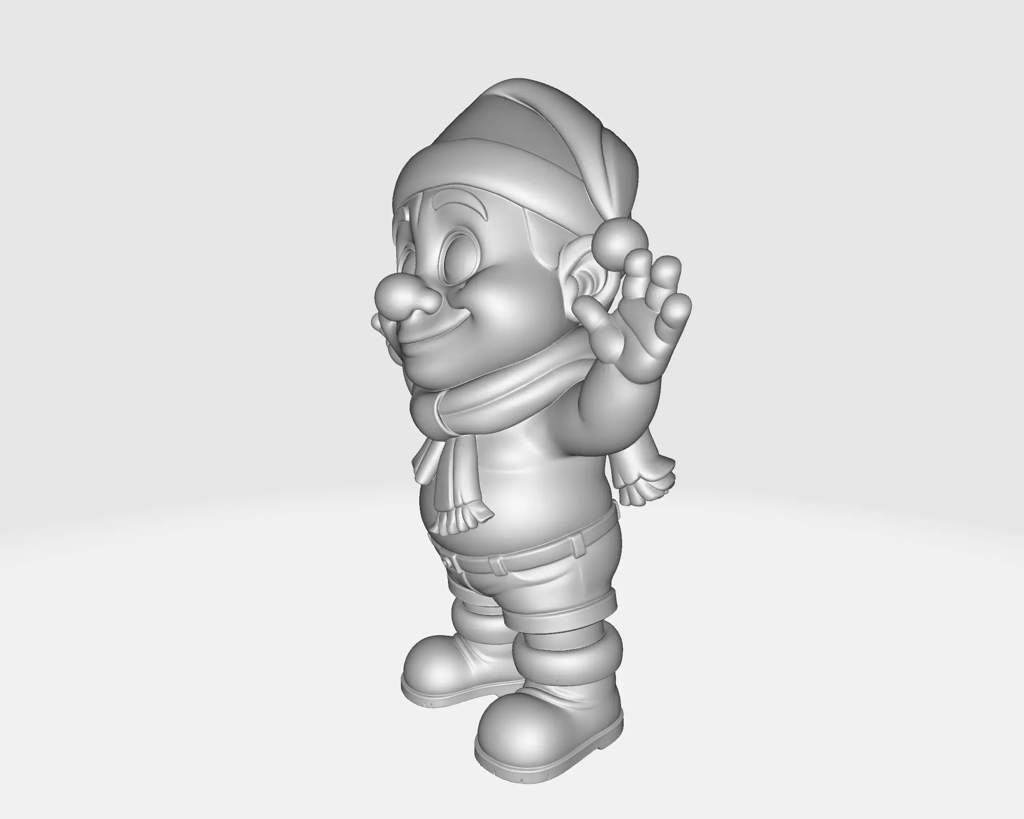 Cute Christmas Elf Figurine Holiday Gnome Decoration Santa  3D print model_2