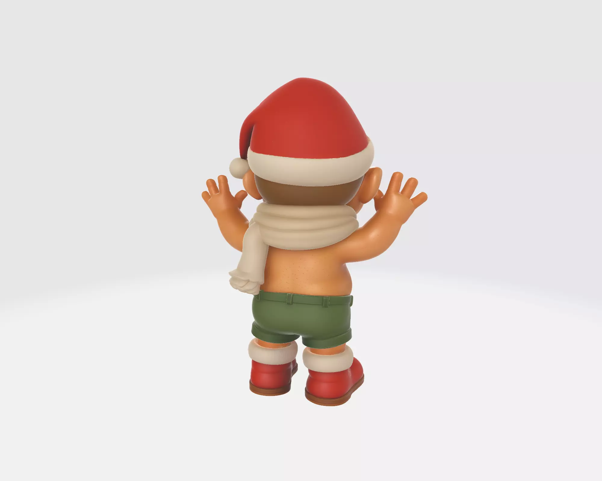 Cute Christmas Elf Figurine Holiday Gnome Decoration Santa  3D print model_7