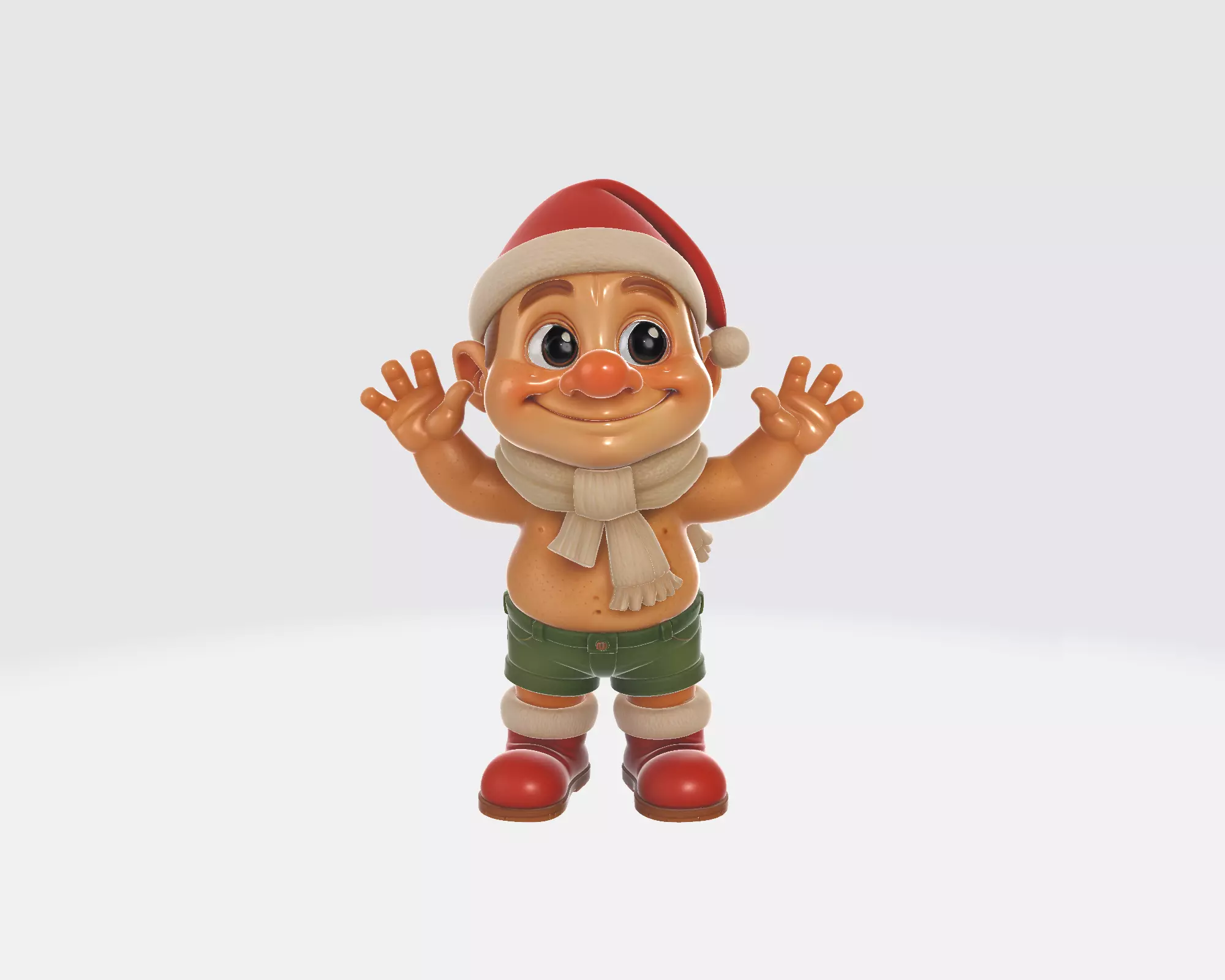 Cute Christmas Elf Figurine Holiday Gnome Decoration Santa  3D print model_5