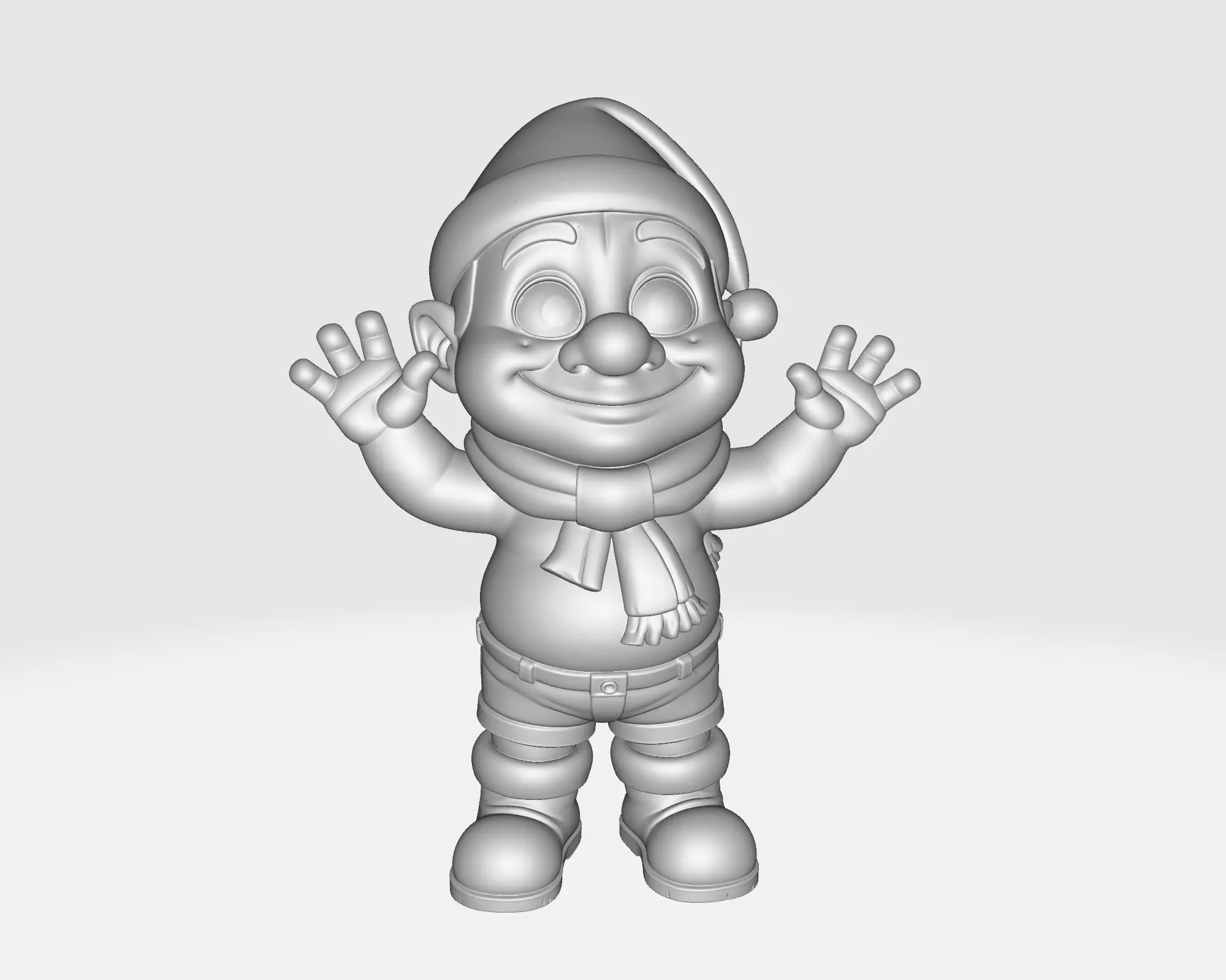 Cute Christmas Elf Figurine Holiday Gnome Decoration Santa  3D print model_1
