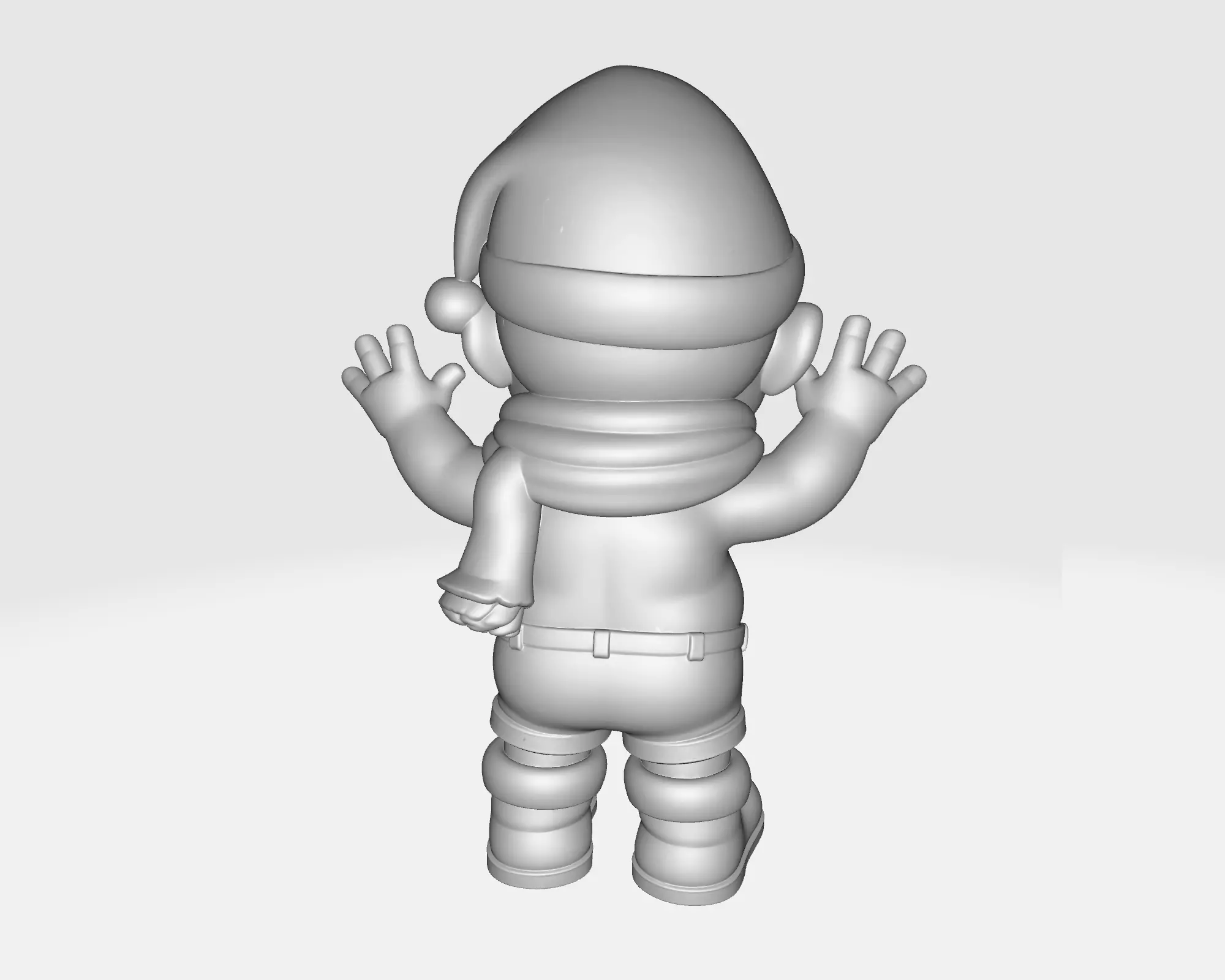 Cute Christmas Elf Figurine Holiday Gnome Decoration Santa  3D print model_3