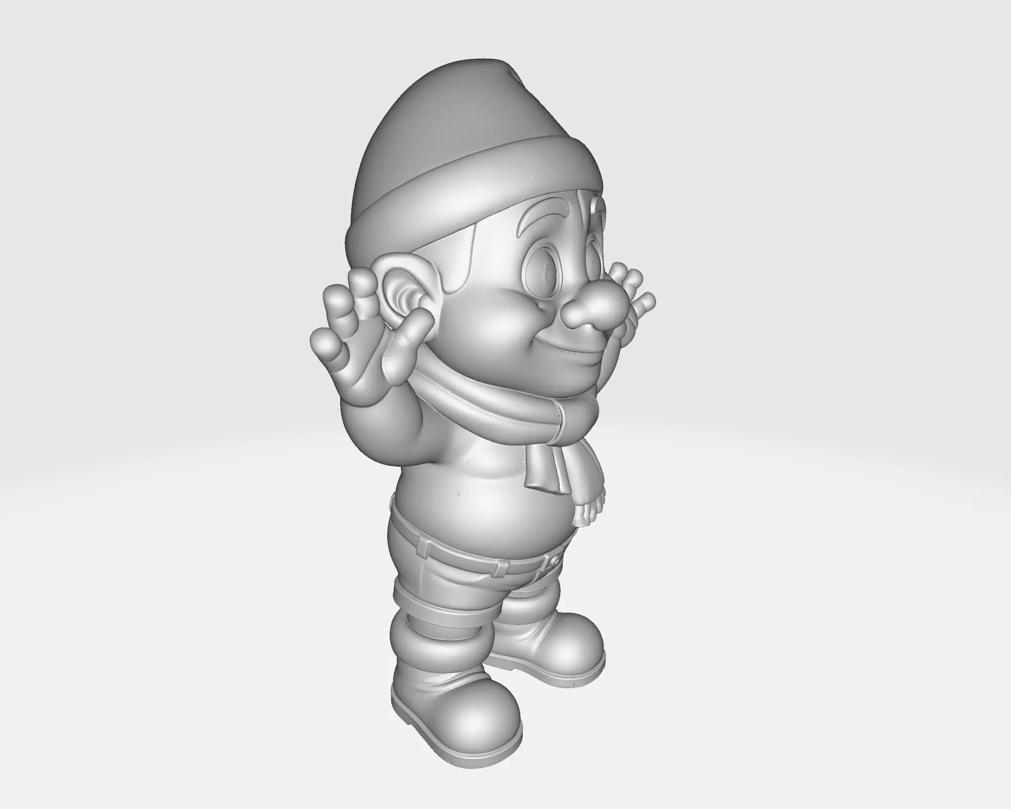 Cute Christmas Elf Figurine Holiday Gnome Decoration Santa  3D print model_4