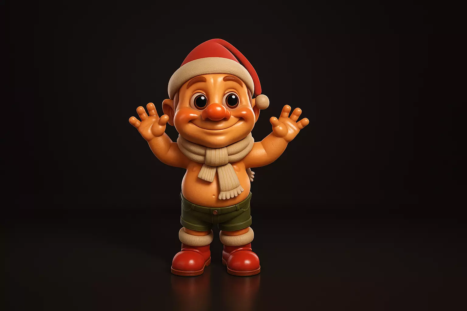 Cute Christmas Elf Figurine Holiday Gnome Decoration Santa  3D print model_0