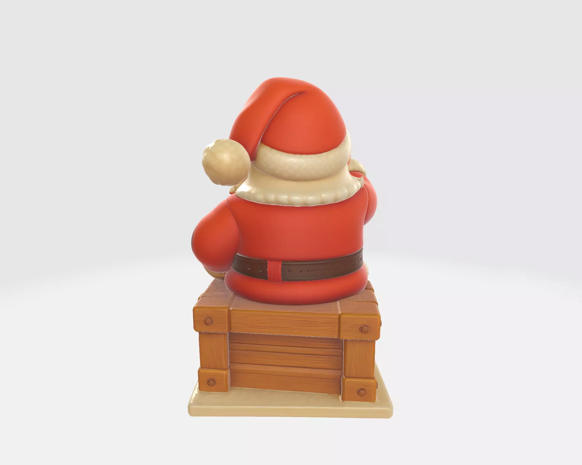 Santa Claus Waving Figurine Christmas Decoration  Holiday  3D print model_7