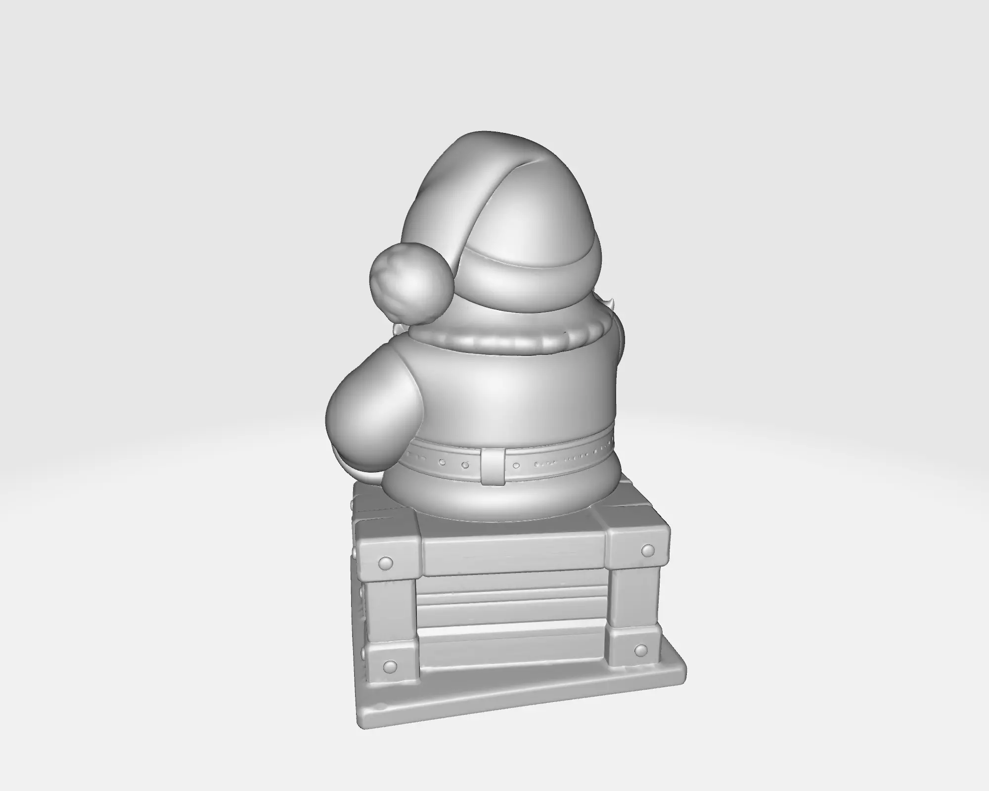 Santa Claus Waving Figurine Christmas Decoration  Holiday  3D print model_4