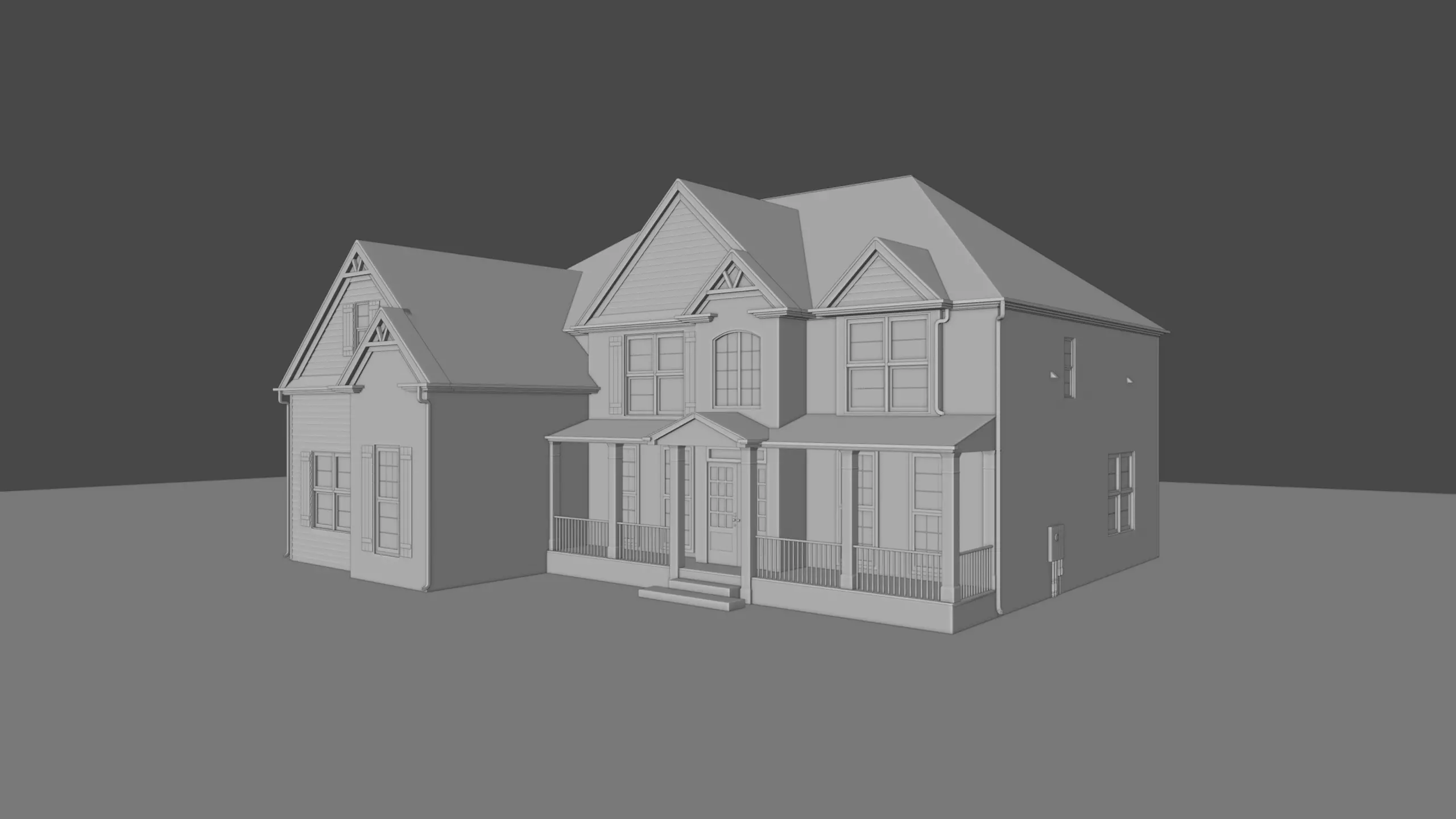 Upper Class Family House 3D model_9
