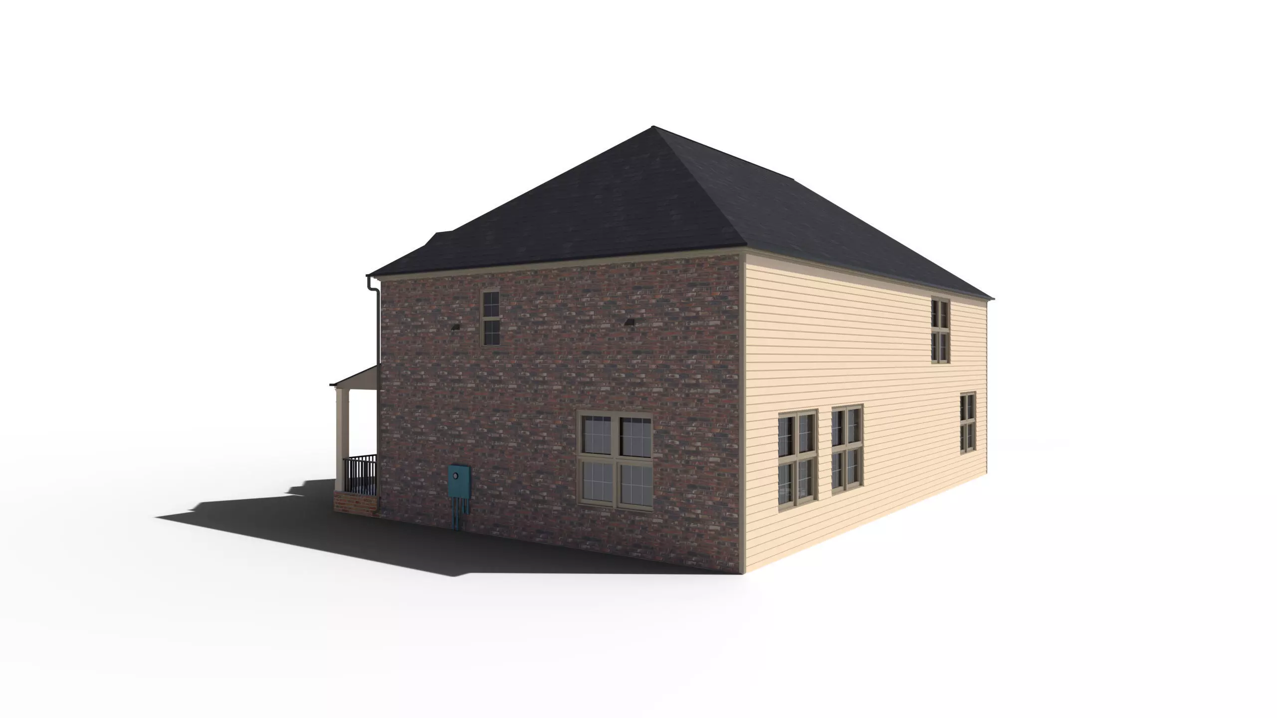Upper Class Family House 3D model_5