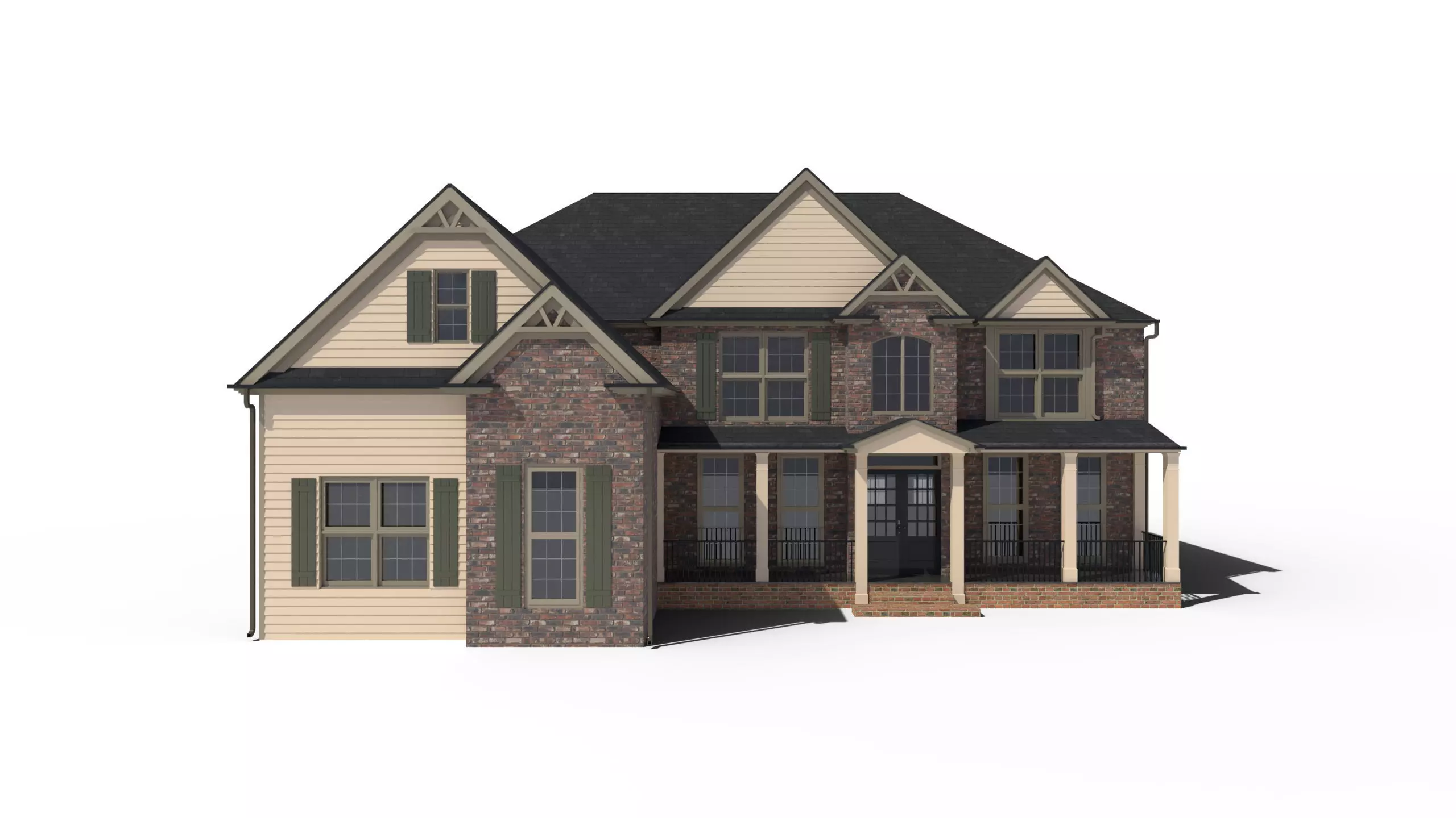 Upper Class Family House 3D model_1