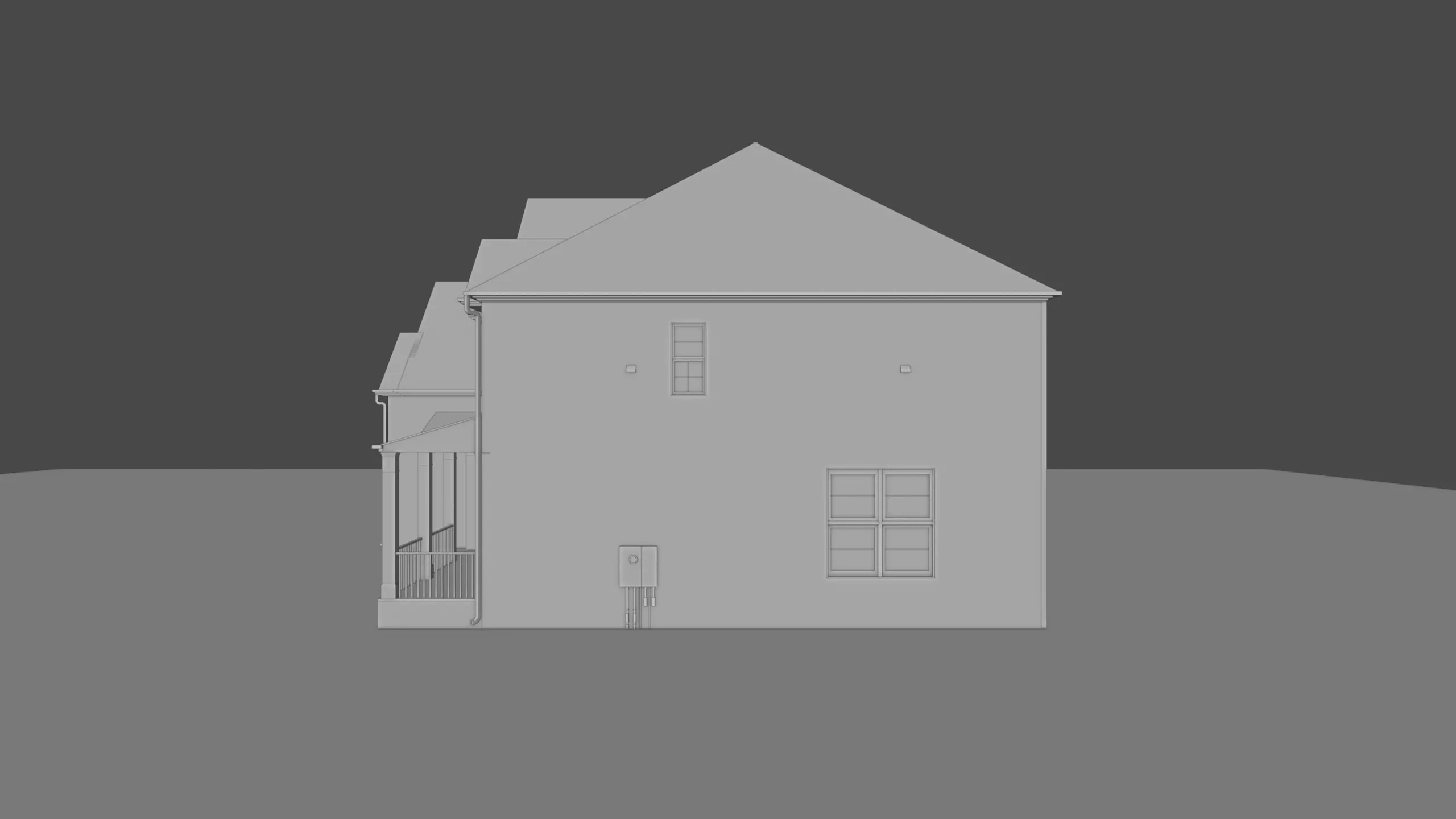 Upper Class Family House 3D model_10