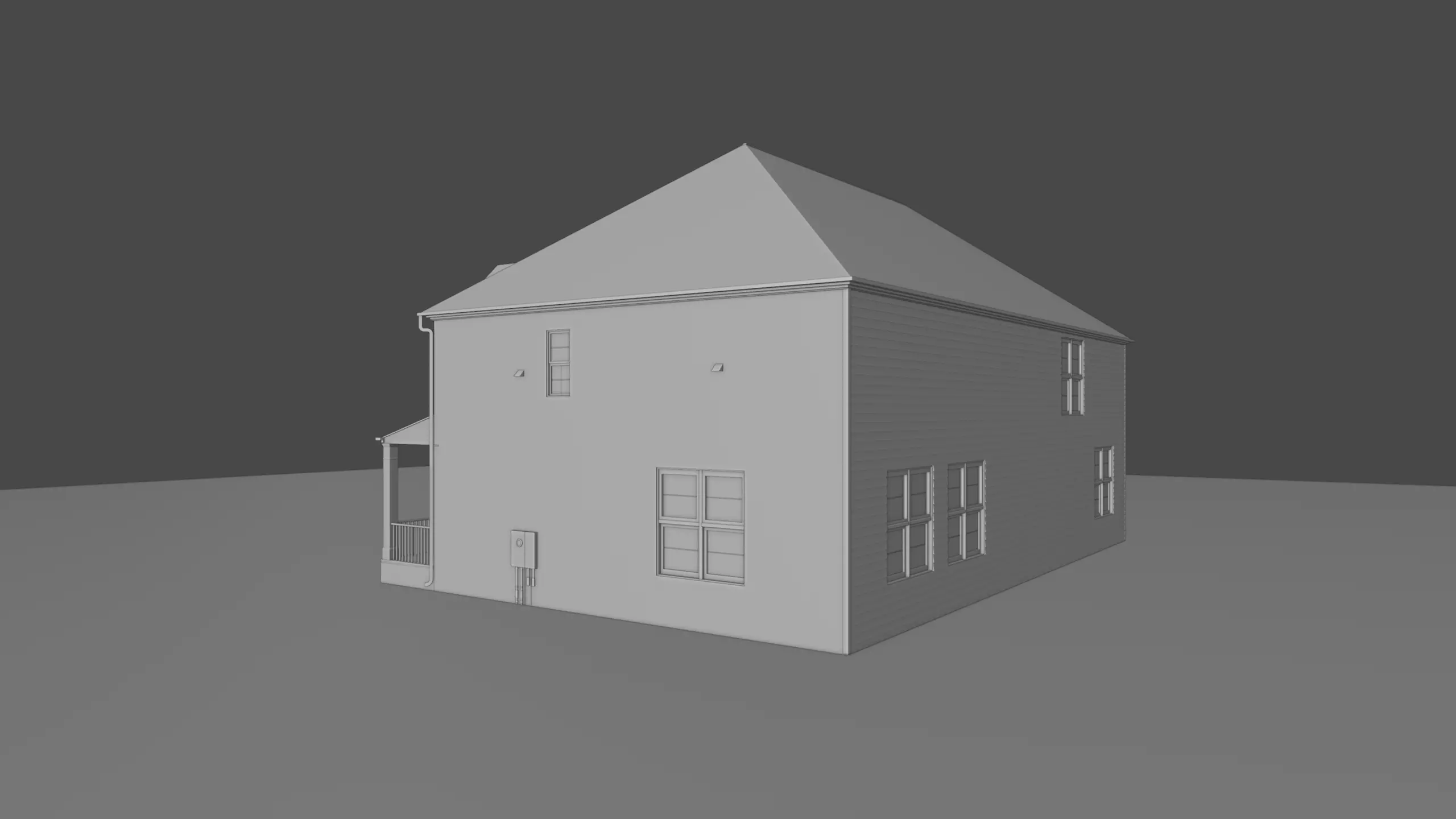 Upper Class Family House 3D model_11
