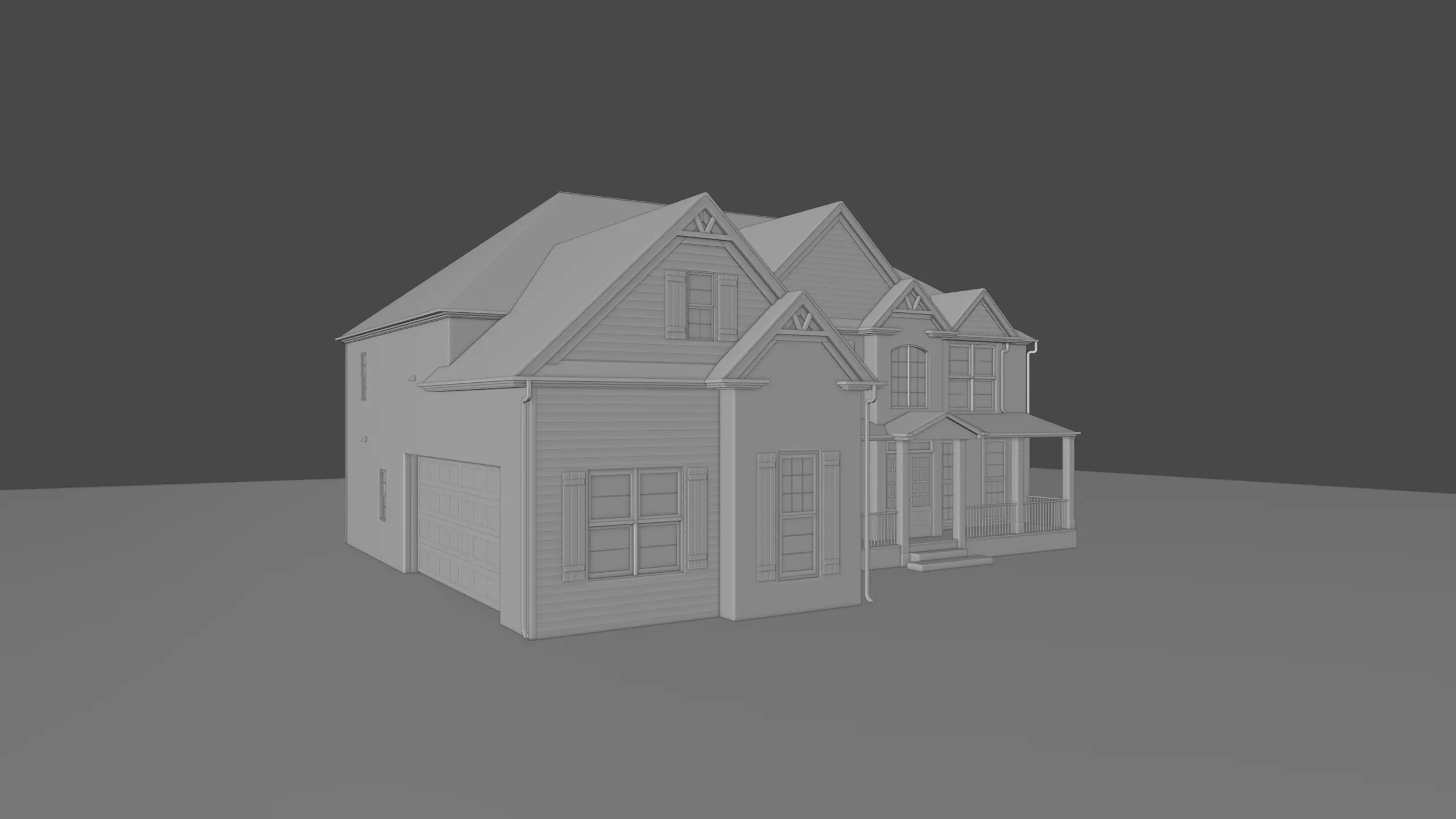 Upper Class Family House 3D model_7