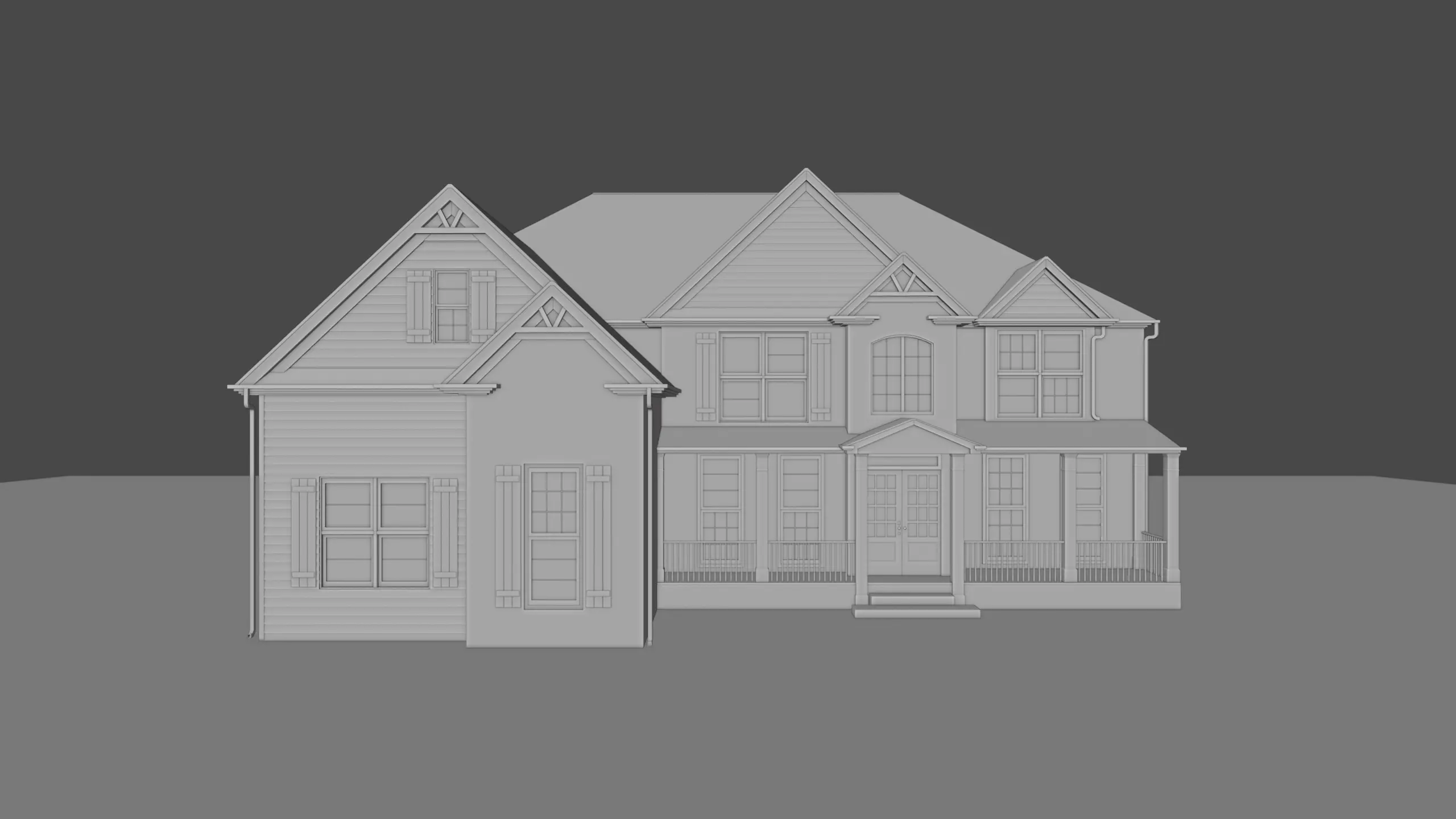 Upper Class Family House 3D model_8