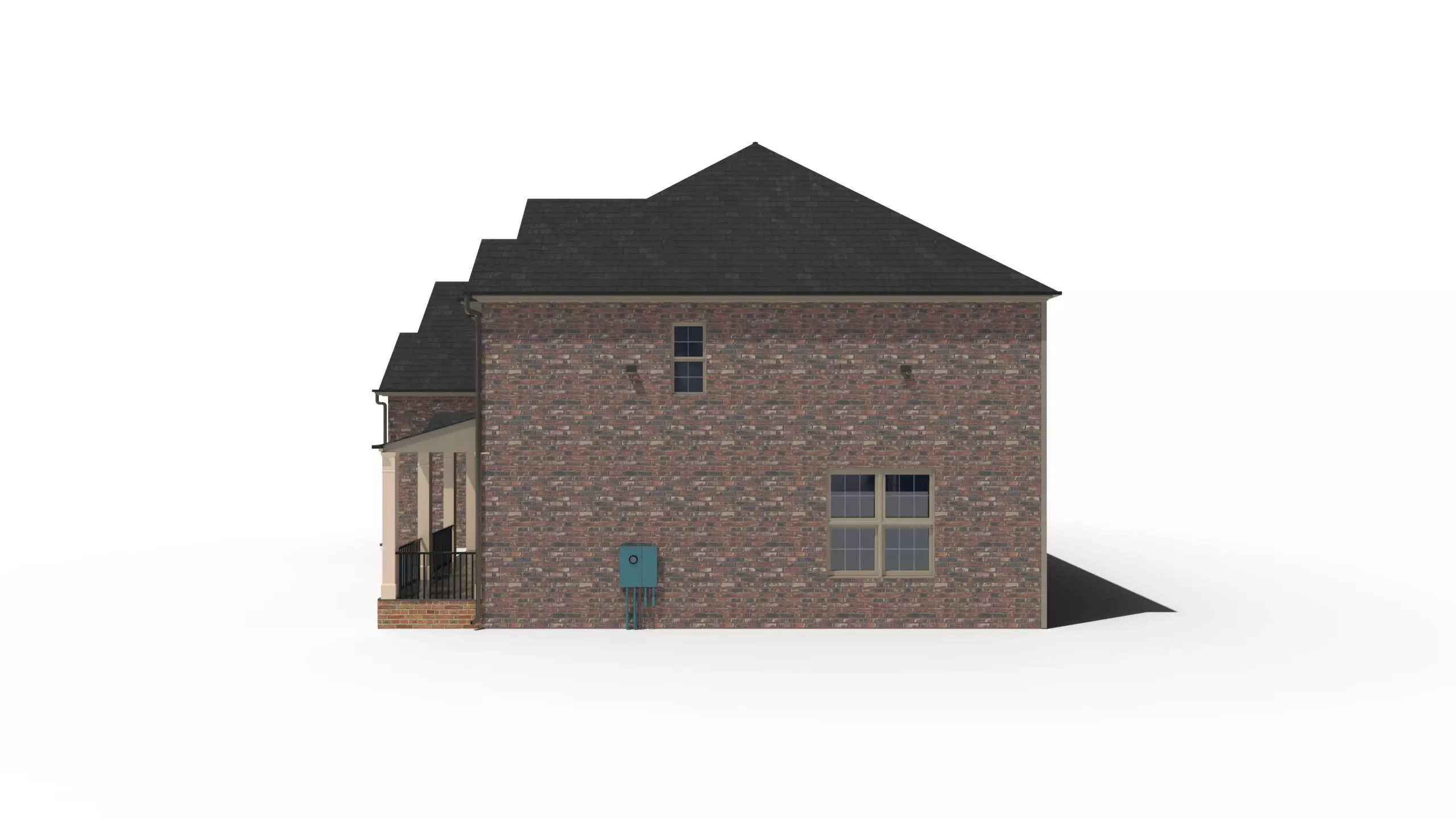 Upper Class Family House 3D model_4