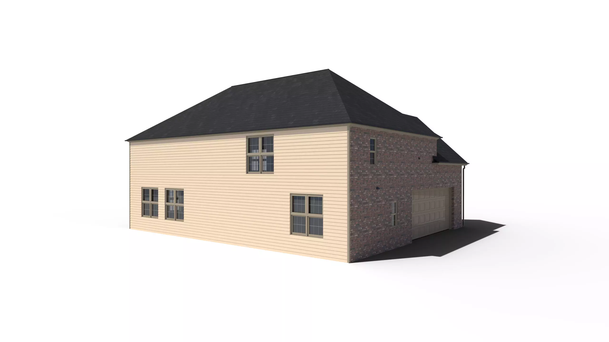 Upper Class Family House 3D model_3