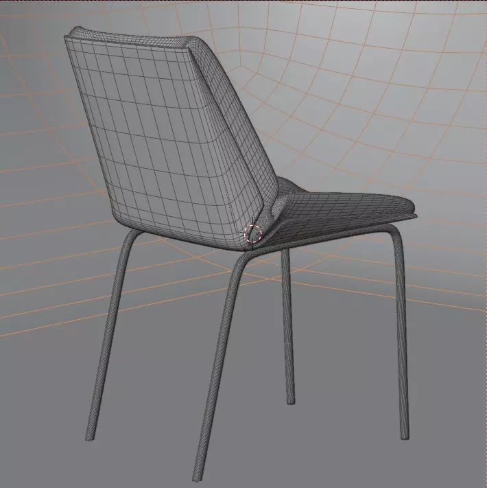 Modern Minimalist Chair Low-poly 3D model_4