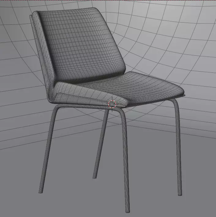 Modern Minimalist Chair Low-poly 3D model_3
